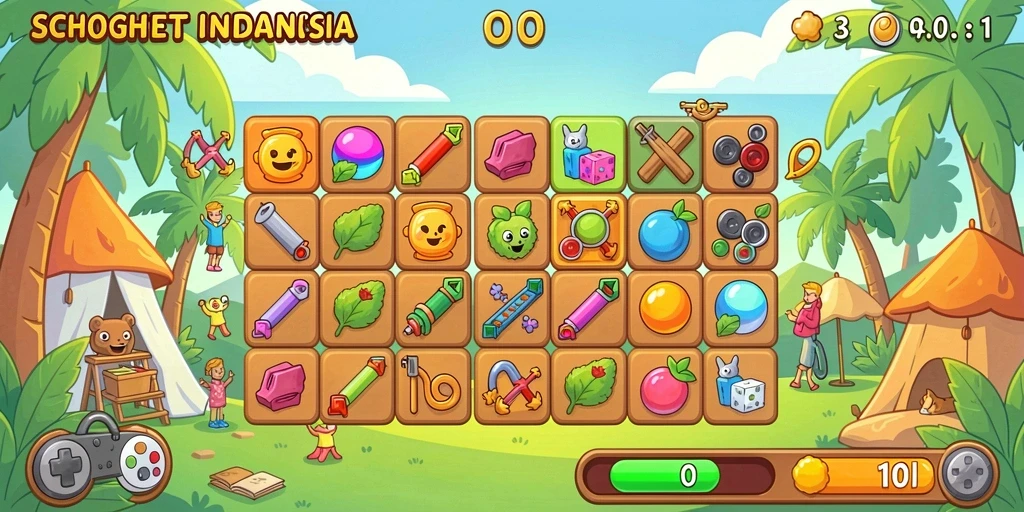 Tampilan permainan slot yang menarik dan penuh warna.