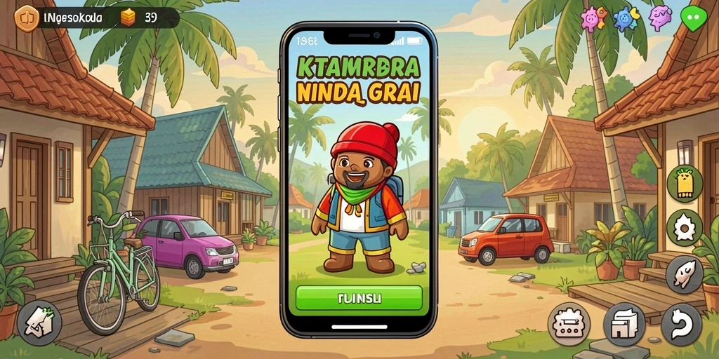Tangkapan layar menampilkan karakter utama dalam aksi penuh energi.